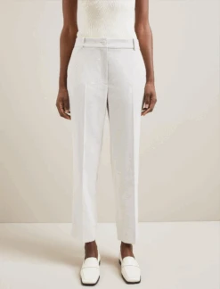 Tatum Linen Blend Easy Waist Trouser - Pearl -The Modern Femme Sales SU24 TR99 TATUM PEARL LS 1372