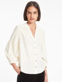 The Modern Femme Sales 33 Ella Silk Shirt - Cream