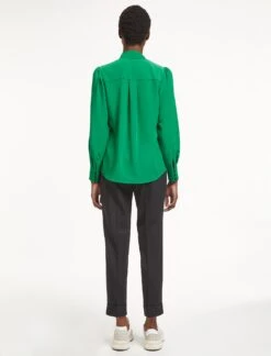 Carla Blouse With Scarf - Emerald Green -The Modern Femme Sales WI22 B125 CARLA EMERALDGREEN LS 2025
