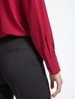 Carla Blouse With Scarf - Red -The Modern Femme Sales WI22 B125 CARLA RED LS 4646