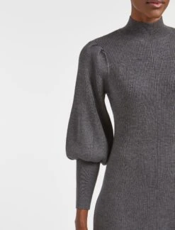 Eva Wool Knit Maxi Dress - Dark Grey -The Modern Femme Sales WI22 D385 EVA DARKGREY LS 2308 d2b83235 c76d 4734 b3a7 41d36fff6492