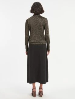 Josie Lurex Collared Jumper - Dark Gold -The Modern Femme Sales WI22 K101 JOSIE DARKGOLD LS 510