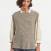 Janice Wool Round Neck Sleeveless Jumper - Taupe -The Modern Femme Sales WI22 K129 JANICE TAUPE LS 1550