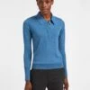 Josie Wool Collared Jumper - Mid Blue -The Modern Femme Sales WI22 K24 JOSIE MIDBLUE LS 061