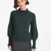 Judy Wool Rib Knit Jumper - Dark Green -The Modern Femme Sales WI22 K99 JUDY DARKGREEN LS 0797