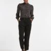 Tyson Pin Corduroy Trouser - Black -The Modern Femme Sales WI22 TR68 TYSON BLACK LS 2123