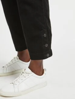 Tyson Pin Corduroy Trouser - Black -The Modern Femme Sales WI22 TR68 TYSON BLACK LS 2194