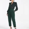 Tyson Pin Corduroy Trouser - Forest Green -The Modern Femme Sales WI22 TR68 TYSON FORESTGREEN LS 0411