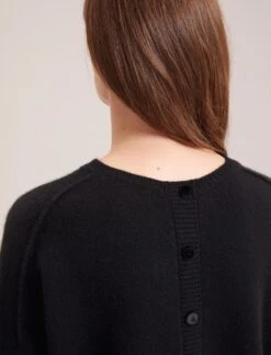 Lainey Cashmere Jumper - Black -The Modern Femme Sales WI23 K169 LAINEY BLACK SK181 SAWYER GREEN BRAMBLE PRINT 33638