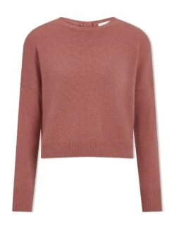 Lainey Cashmere Jumper - Dark Rose -The Modern Femme Sales WI23 K169 LAINEY DARKROSE CO