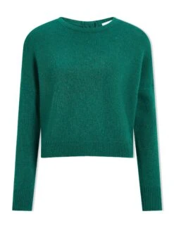 Lainey Cashmere Jumper - Green -The Modern Femme Sales WI23 K169 LAINEY GREEN CO