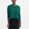 Lainey Cashmere Jumper - Green -The Modern Femme Sales WI23 K169 LAINEY GREEN LS 1236