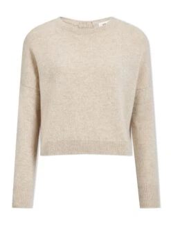 Lainey Cashmere Jumper - Sand -The Modern Femme Sales WI23 K169 LAINEY SAND CO