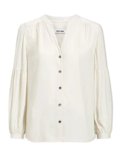 Ella Silk Shirt - Cream -The Modern Femme Sales WI23 S82 ELLA CREAM CO